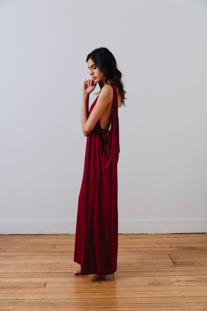 the mnml - ethical clothing - the decade dress - barcelona berry side