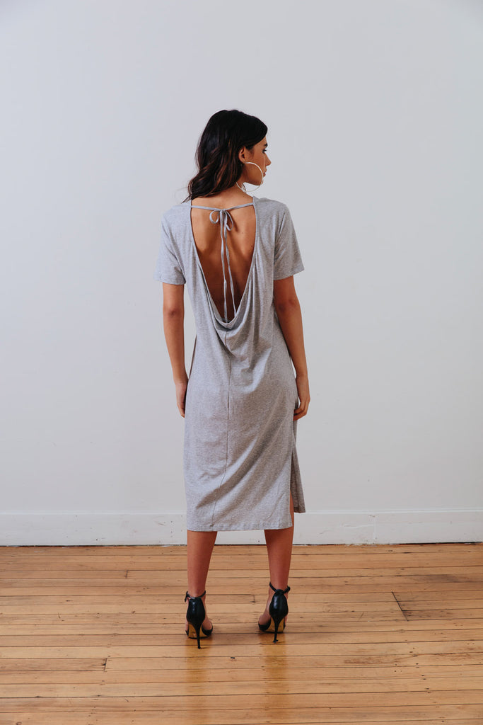 alternative back view of the grey marle the wanderer dress