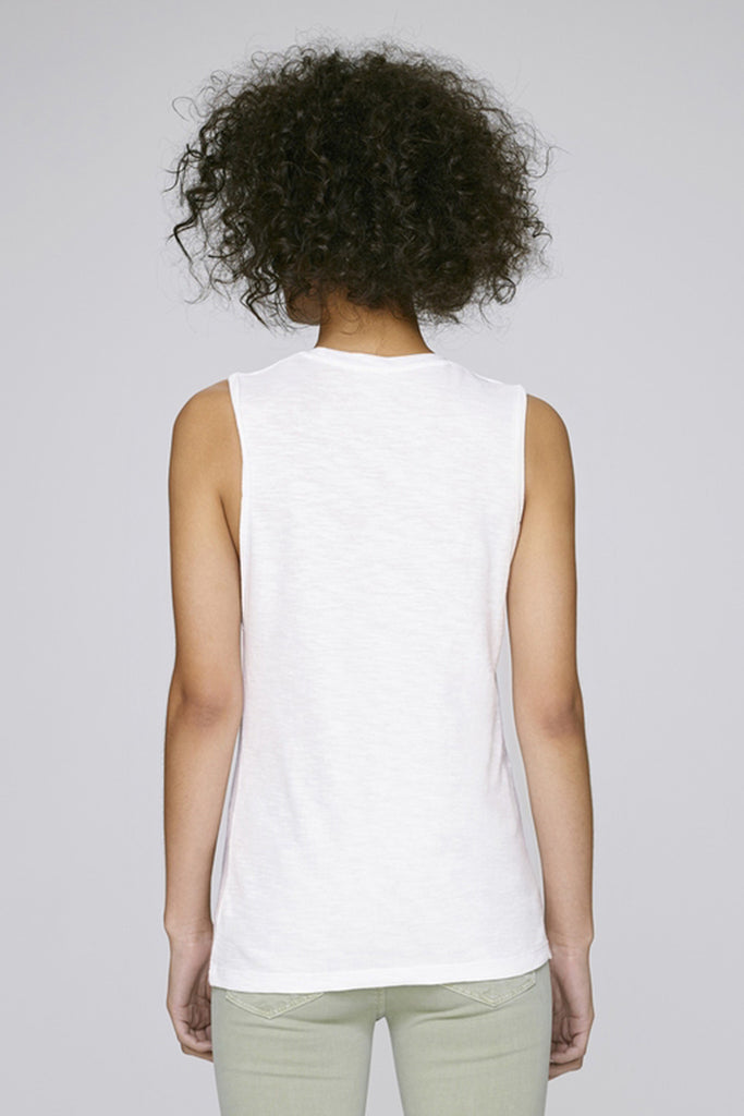 the doillon tank - white back - the mnml - affordable ethical clothing 