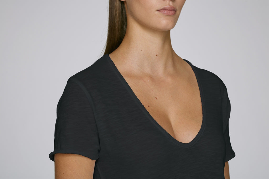 The MNML - affordable ethical clothing - the doillon tee - front detail